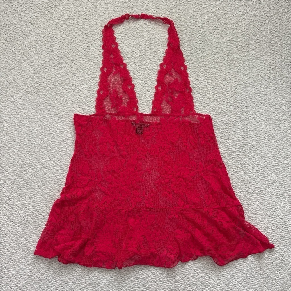 Victoria secret lace halter slip